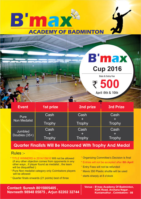 B Max Academy of Badminton